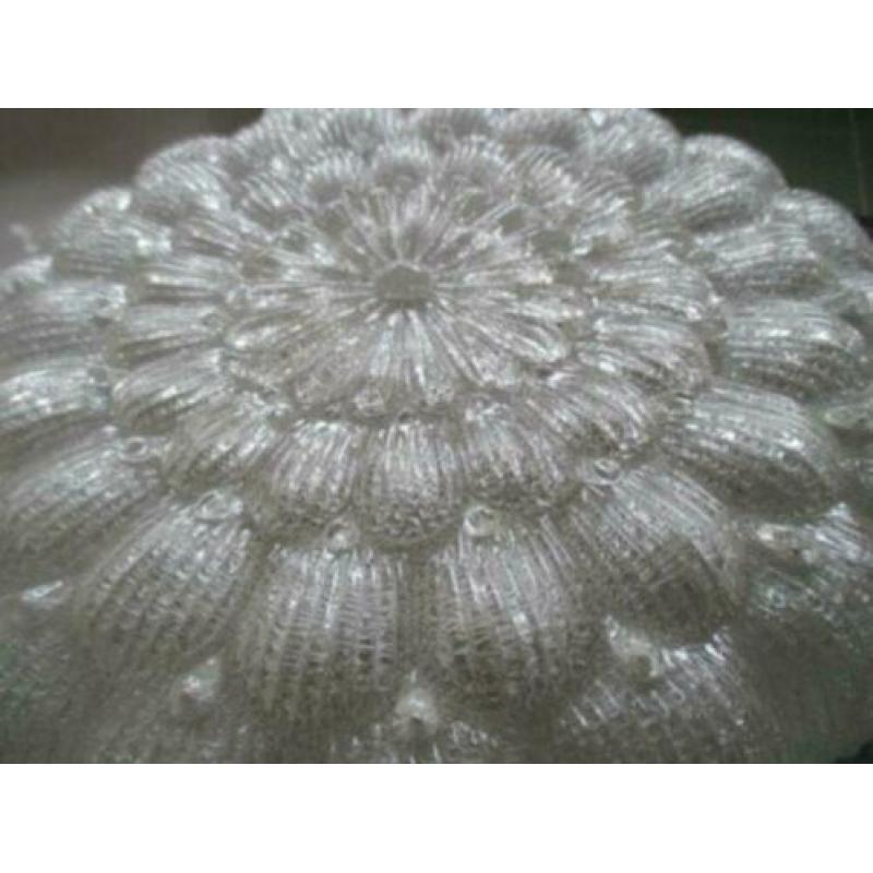 plafondlamp bloem glas retro jaren 60 70 design 26 cm