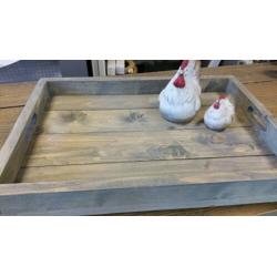 Steigerhouten dienblad voor hocker of tafel vanaf €39,-