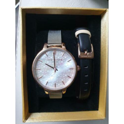 Nieuw! Ted Baker dames horloge zilverkleurig