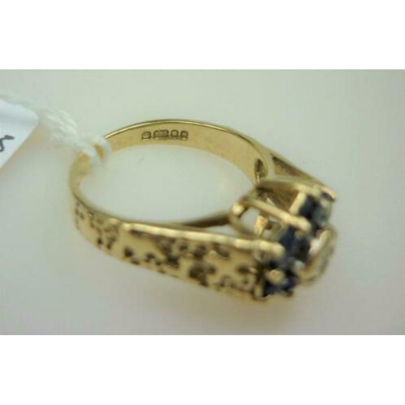 Ring goud + saffier & diamant / Z6273