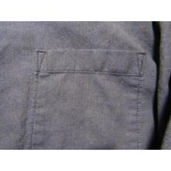 E1235 SMOG mt XL overhemd blauw model slim fit borstzakje