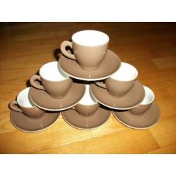 Set van 6 Bavaria Mitterteich espresso koffie kop & schotels