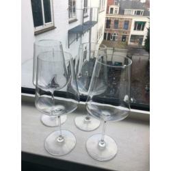 LEONARDO Puccini rode wijnglazen set van 4