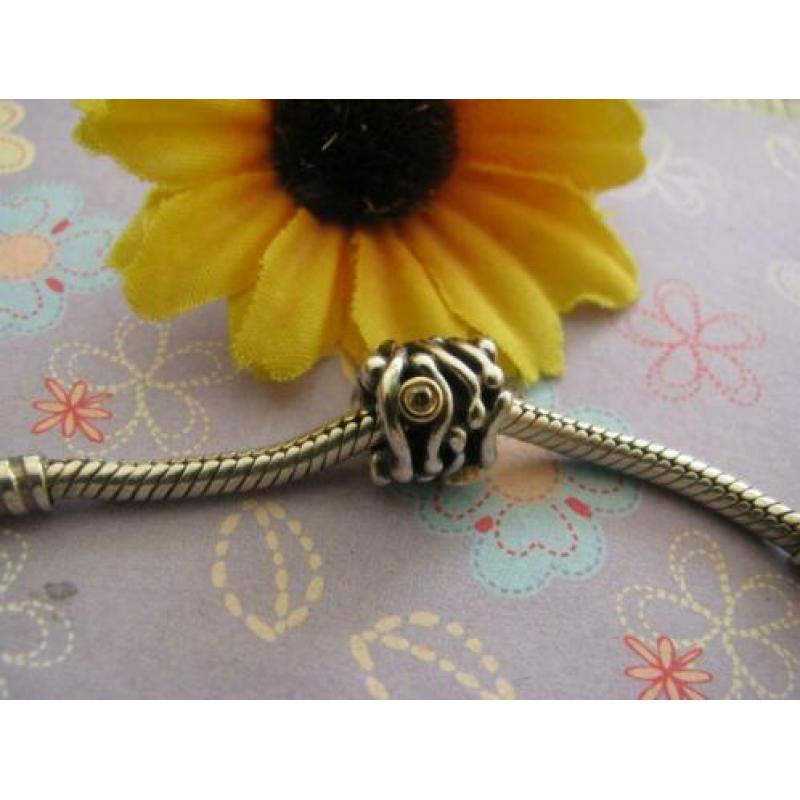 Pandora bedel met GOUD en diamant 0.06 - HEEL FRAAI