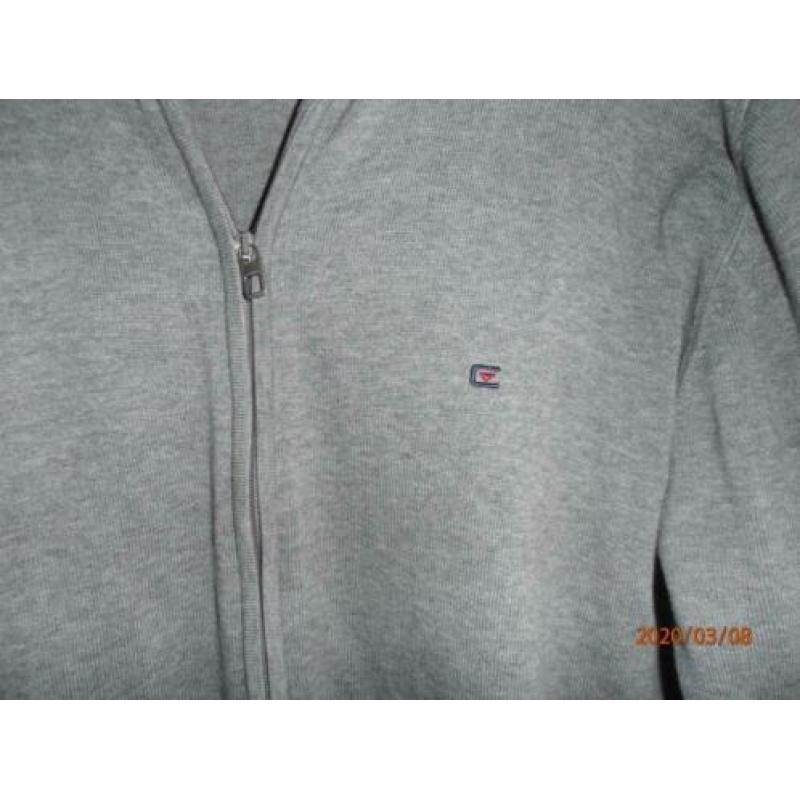 CASA MODA vest/rits. Grijs. Maat XL