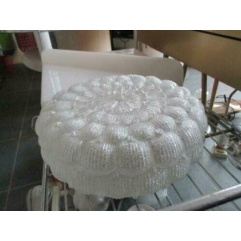 plafondlamp bloem glas retro jaren 60 70 design 26 cm