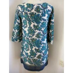 MANGO tuniek jurk wit groen blauw maat S - nieuw -