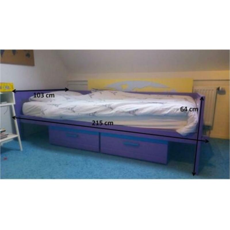 Kwalitatieve goede hoogslaper incl matras 90 x 200