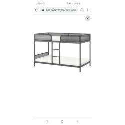 Stapelbed Ikea Tuffing 90 x 200 grijs