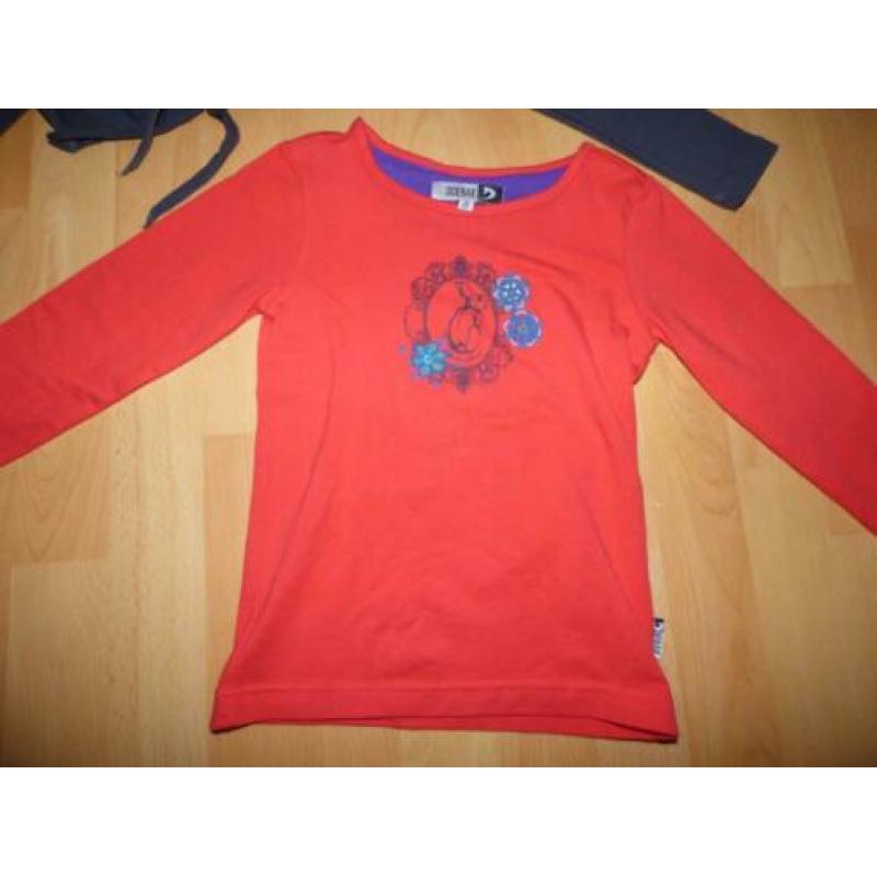 Mooie set (longsleeve/bolero)van Doerak, maat 116/122 NIEUW!