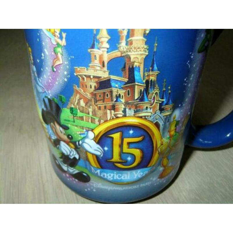 Disneyland grote Beker/Mok 15 Magical Years ZELDZAAM NIEUW