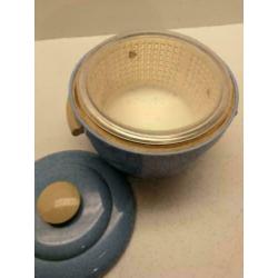Thermos Ice Bucket, vintage, lichtblauw bakeliet, jaren 50