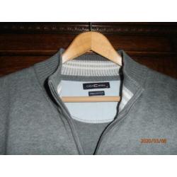 CASA MODA vest/rits. Grijs. Maat XL