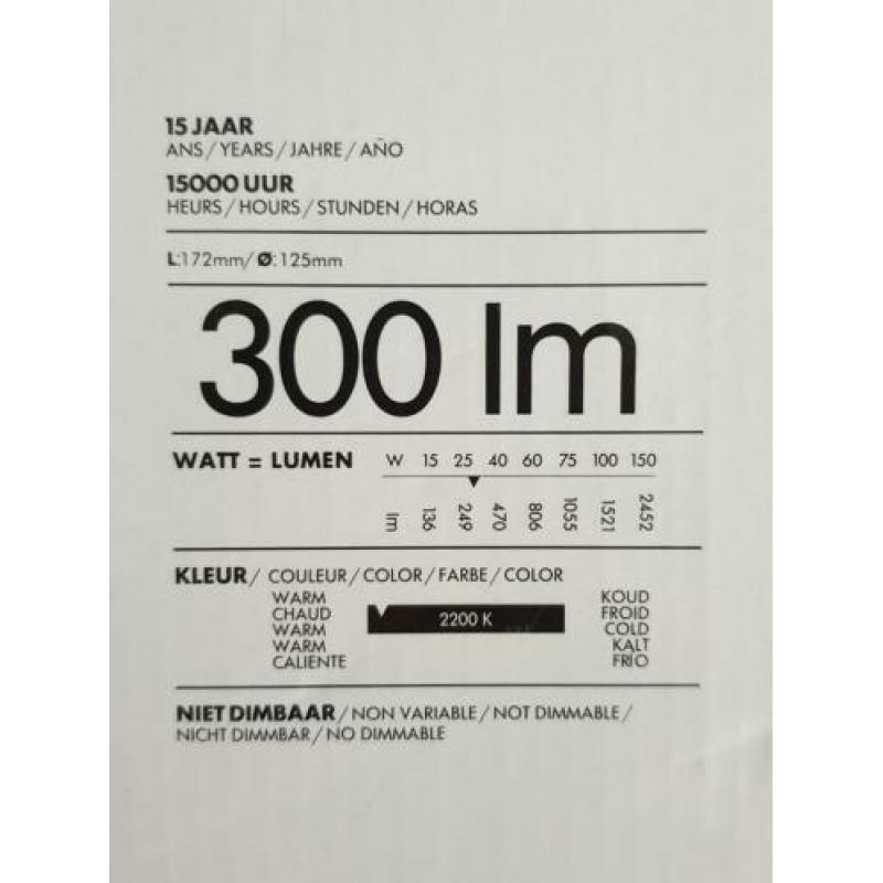 HEMA grote LED-lamp met ananas-structuur, 300 lmn, E27,nieuw