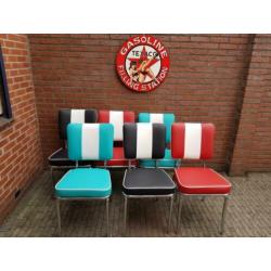 Fifties sixties amerikaanse diner stoelen + bel air tafel