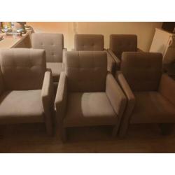 6 gebruikte (eetkamer) stoelen