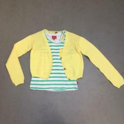 Set Vest CKS geel 134 + top Little Miss Juliette 134