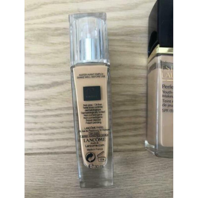 Lancôme Estée Lauder foundation 3x weinig gebruikt