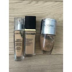 Lancôme Estée Lauder foundation 3x weinig gebruikt