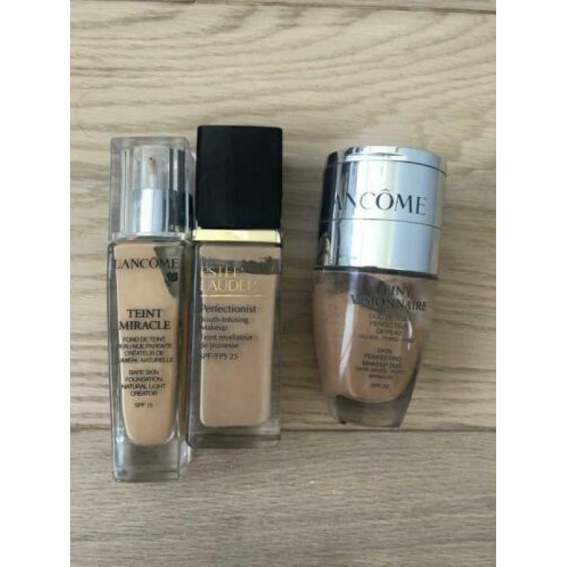 Lancôme Estée Lauder foundation 3x weinig gebruikt