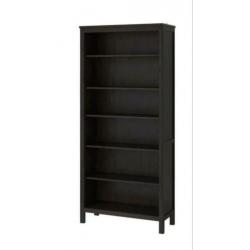 3 Hemnes zwart bruine boekenkasten