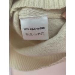 Bruuns Bazaar beige 100% cashmere v-hals trui mt M