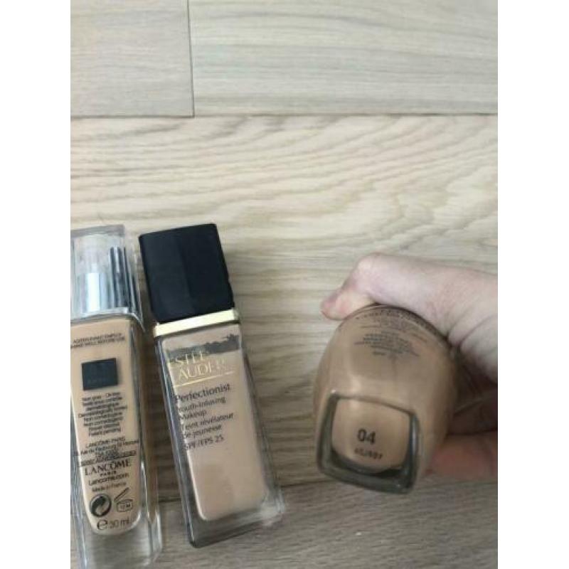 Lancôme Estée Lauder foundation 3x weinig gebruikt