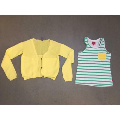 Set Vest CKS geel 134 + top Little Miss Juliette 134