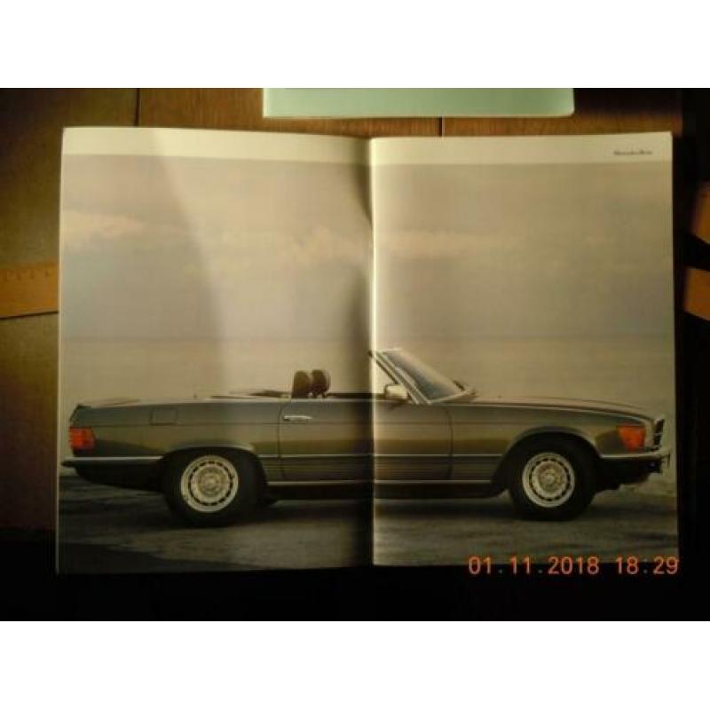 Prospectus Mercedes sl type W107. Uitgavejaar 1981. Nederlan