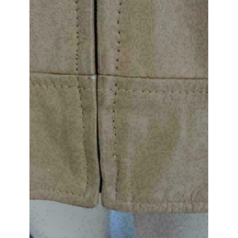 C86 Licht-bruin leren jasje jack blazer colbert Mt. 40/42