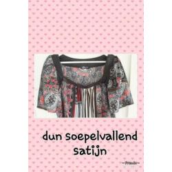 Mooi satijn zomer shirt L zgan