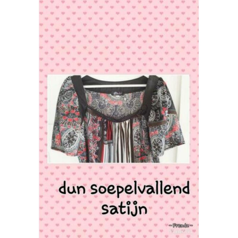Mooi satijn zomer shirt L zgan