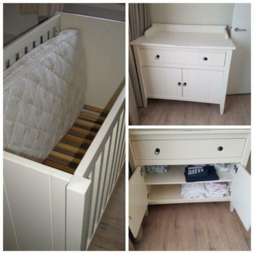 Te koop ledikant lattenbodem incl matras en commode