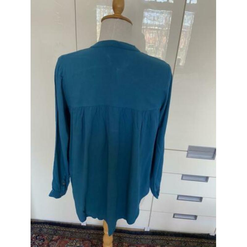 Mooie petrolkleurige blouse, h&m, maat 36