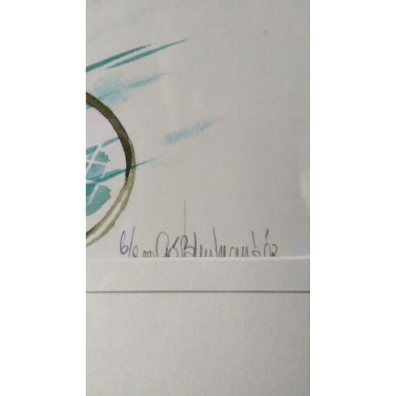 Zeefdruk van Gé Brugmans tennisser Nummer 6/200