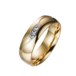 Prachtige RVS Ring Kleur Goud en Zilver Maat 16 Nieuw