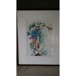 Zeefdruk van Gé Brugmans tennisser Nummer 6/200