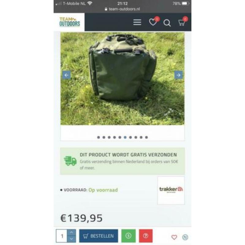 Trakker nxg 90 liter rugtas nieuw met bon.