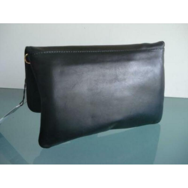 GRATIS VERZENDEN | NIEUWE leren retro vintage zwarte tas