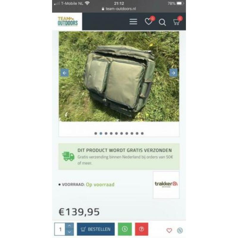 Trakker nxg 90 liter rugtas nieuw met bon.