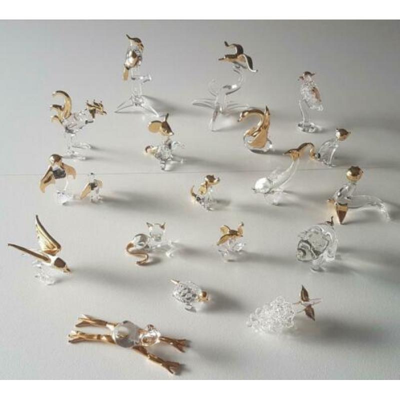 Exclusive Gold Plated crystal glass NIEUW 19 stuks