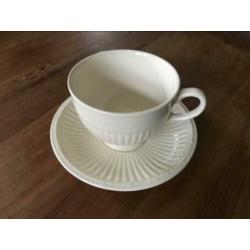 Wedgwood Edme thee/cappuccino kop 9cm met schotel 0,19l