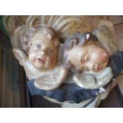 Brocant engelen console / uit kerk of klooster