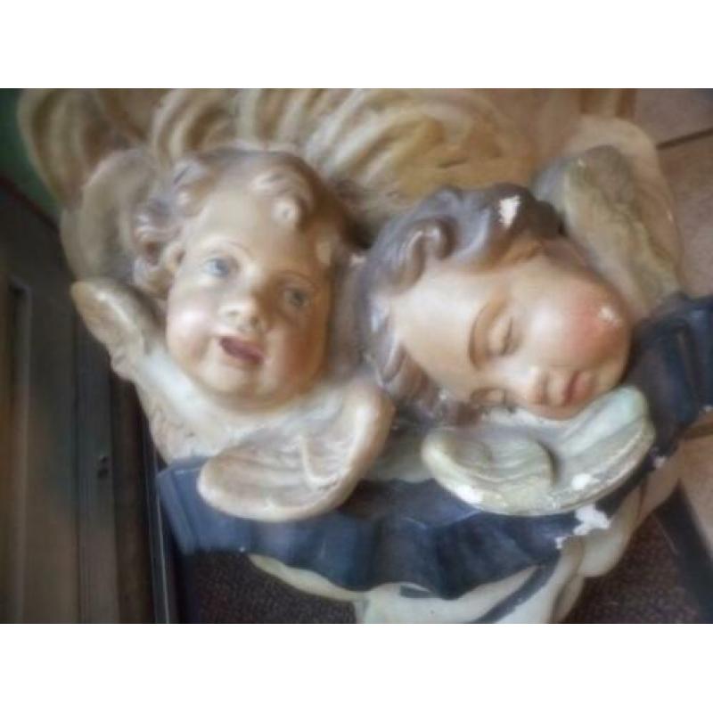 Brocant engelen console / uit kerk of klooster