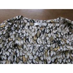 Sandwich bloes 34 beige fantasie als nieuw