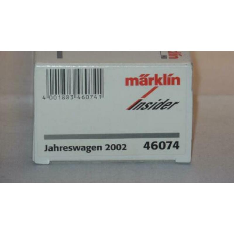 1 Marklin Insiderwagon van 2002 46074 Nieuw in OVP (#502)