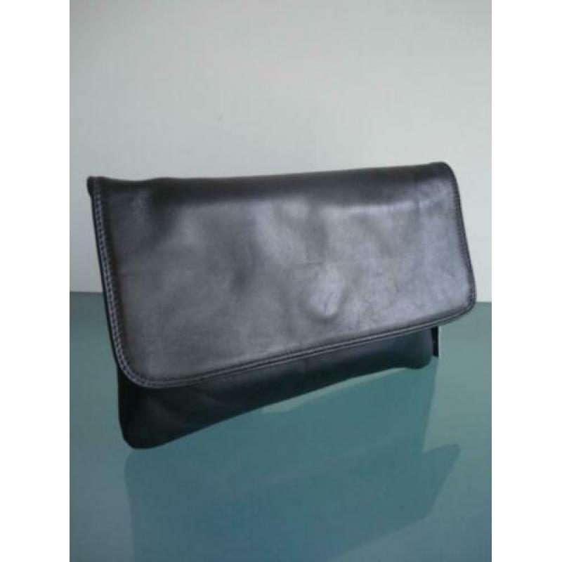 GRATIS VERZENDEN | NIEUWE leren retro vintage zwarte tas