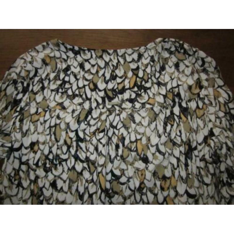 Sandwich bloes 34 beige fantasie als nieuw