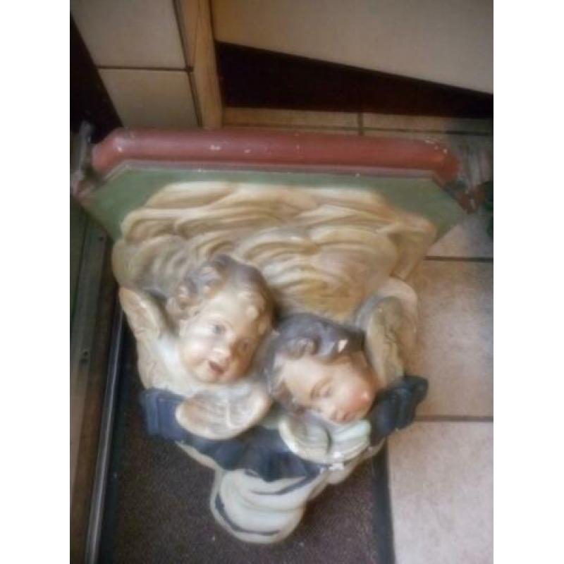 Brocant engelen console / uit kerk of klooster