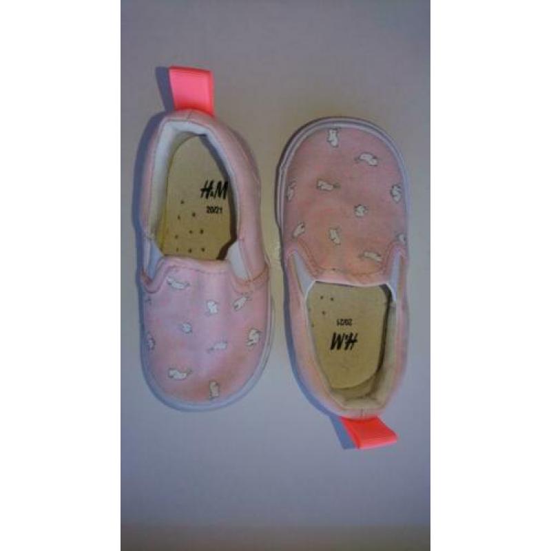 Super lieve, roze, zomer schoentjes / gympies, H&M, maat 21